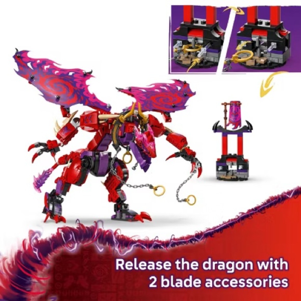 LEGO Ninjago Dragons Rising Thunderdragon - Red and Purple 71832 - Picture 4 of 12
